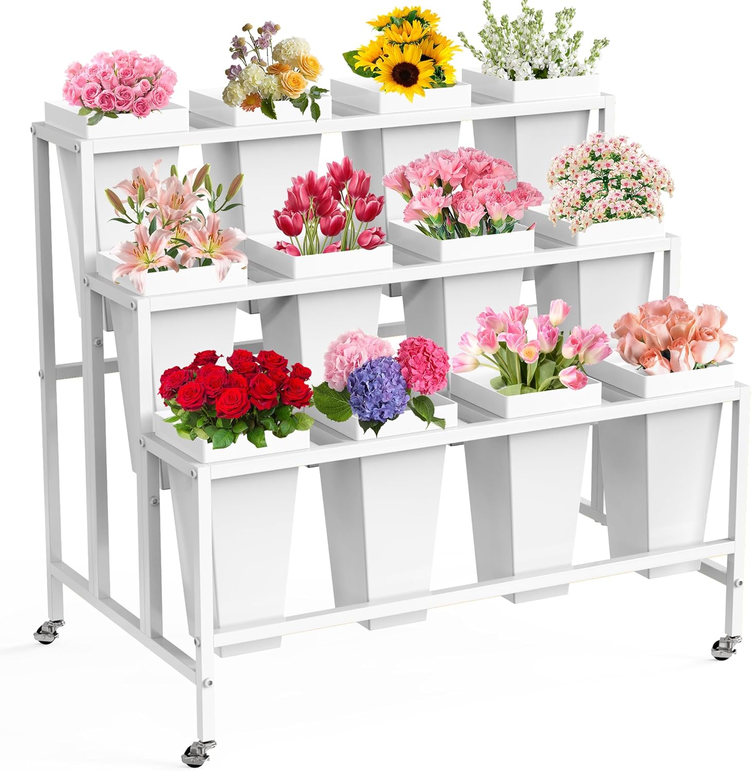 Flower Cart Display Stand