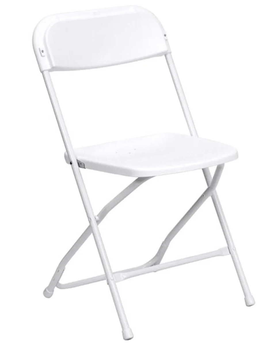 White Plastic Folding Chair